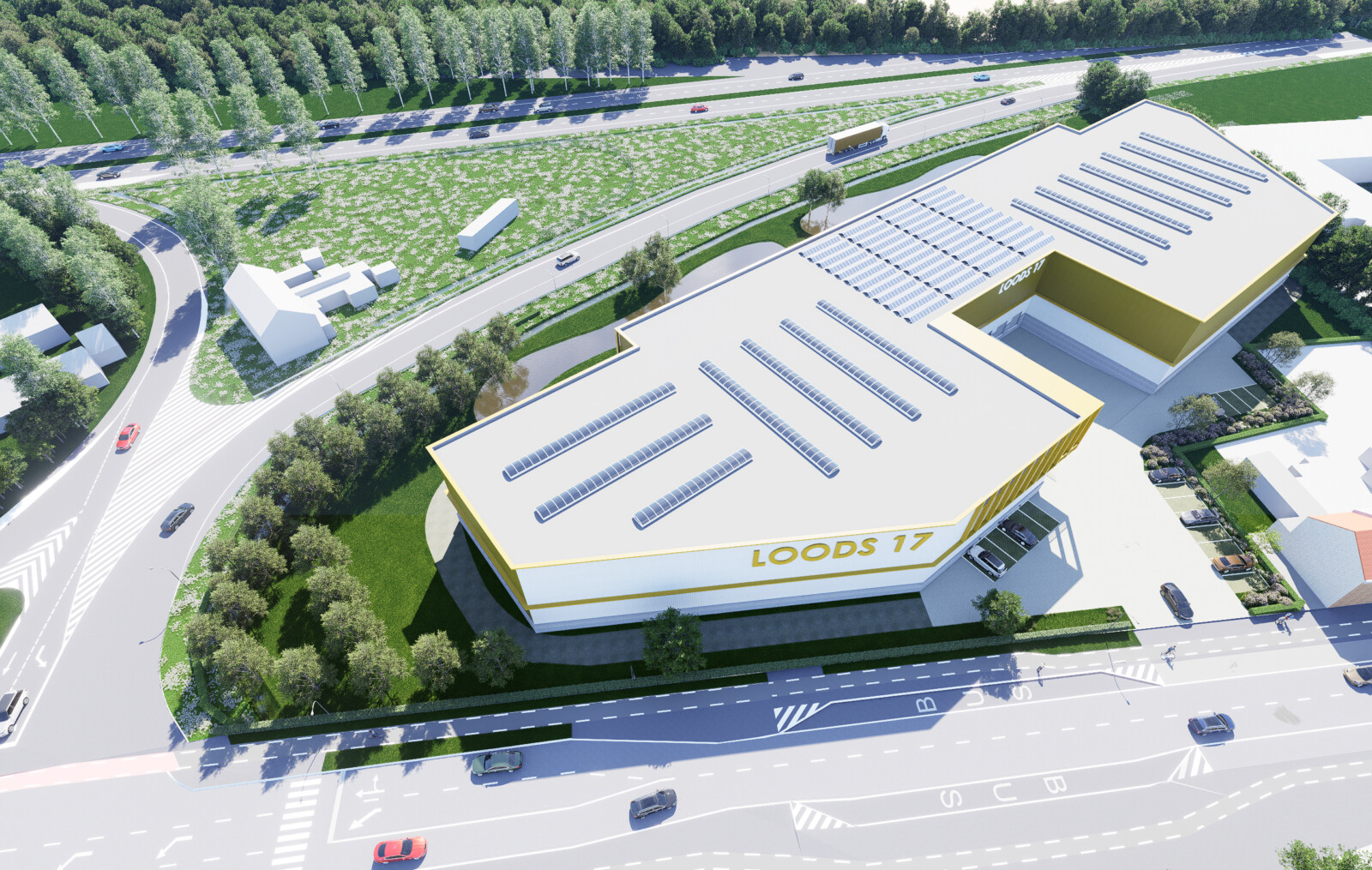 Render Loods bovenaanzicht