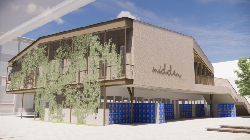 Sbg3 D230227 zuid oost gevel speelplaats